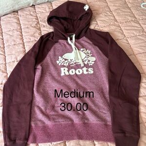 Roots Maroon and White Hoodie